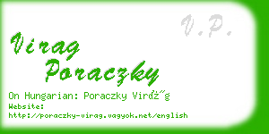 virag poraczky business card